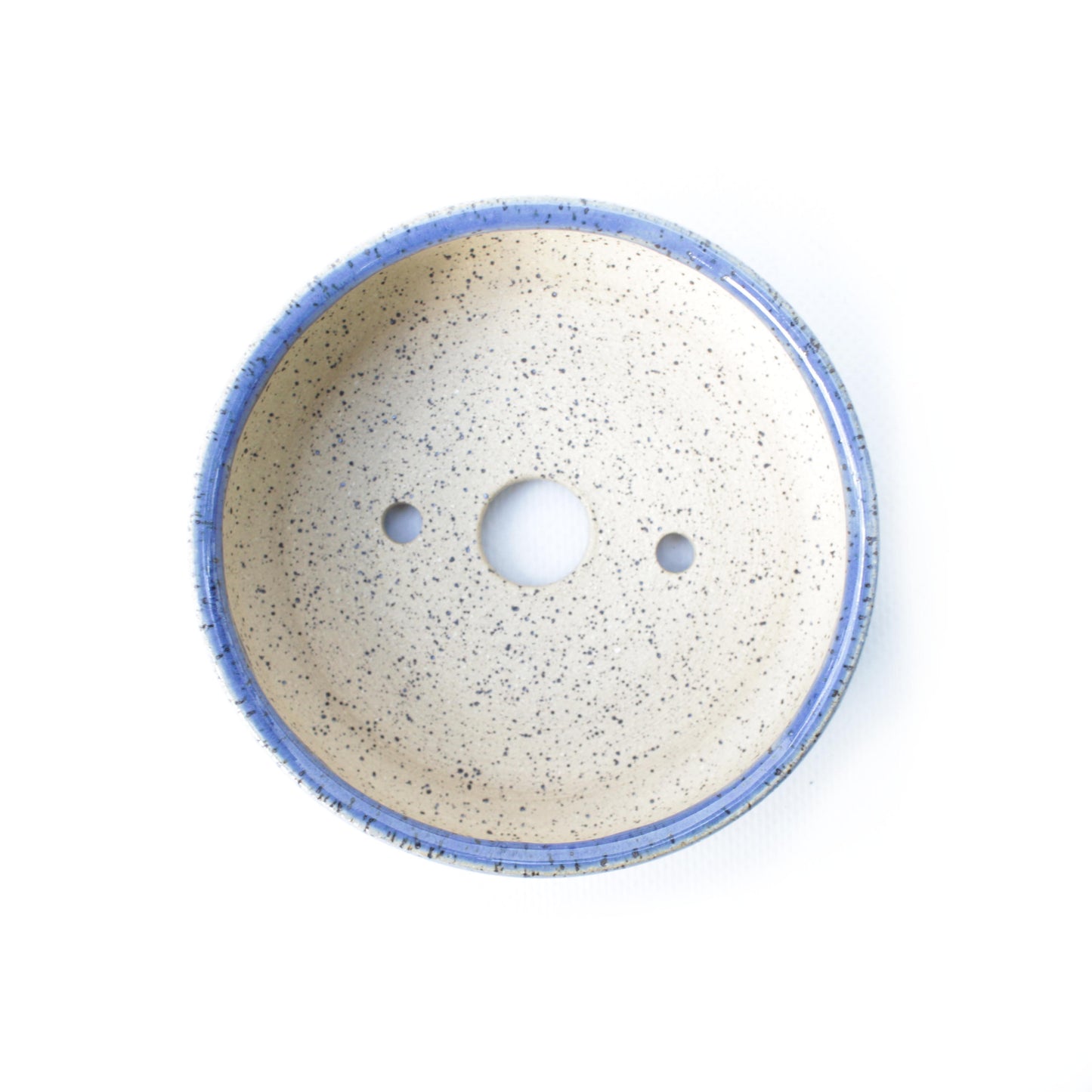 4" Blue Violet Speckled Stoneware Bonsai Pot