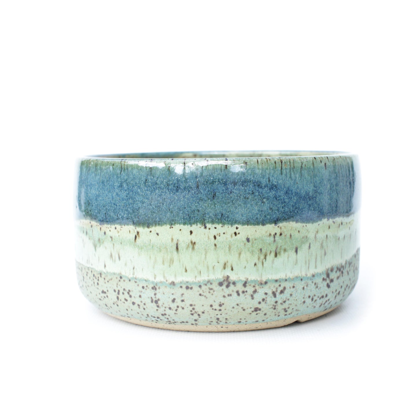 Turquoise Speckled Stoneware Planter Pot 5.5"