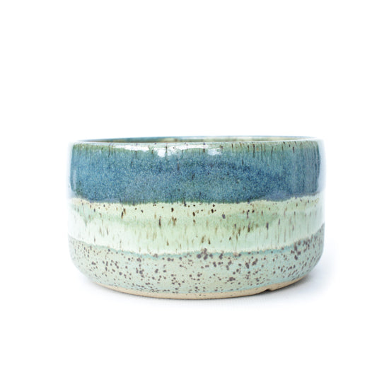 Turquoise Speckled Stoneware Planter Pot 5.5"
