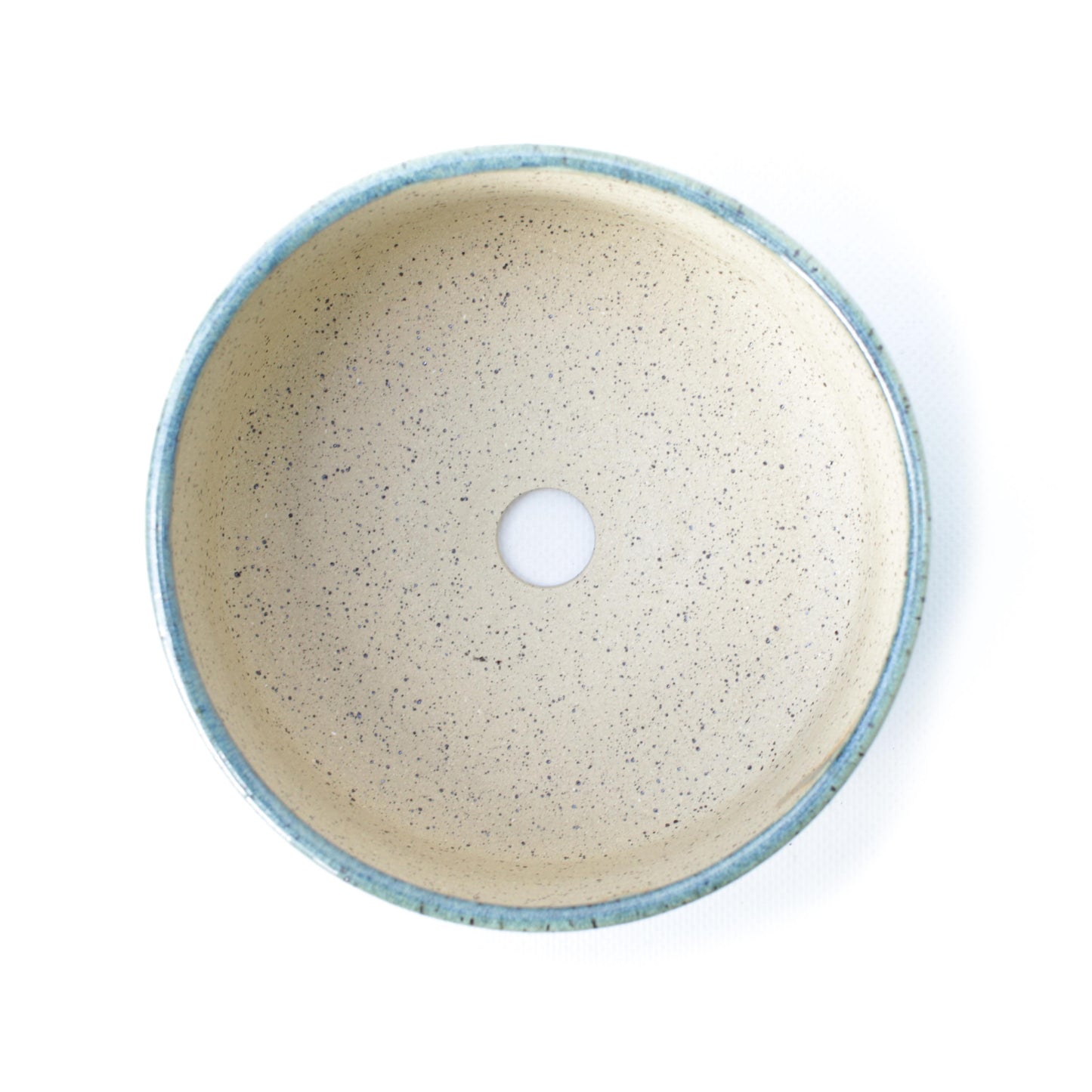 Turquoise Speckled Stoneware Planter Pot 5.5"