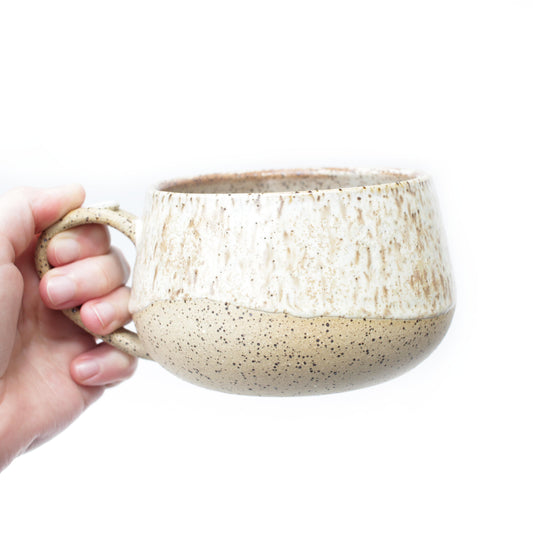 Crystal Cream Speckled Stoneware Mug