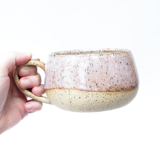 Pink Donut Sprinkle Speckled Stoneware Mug