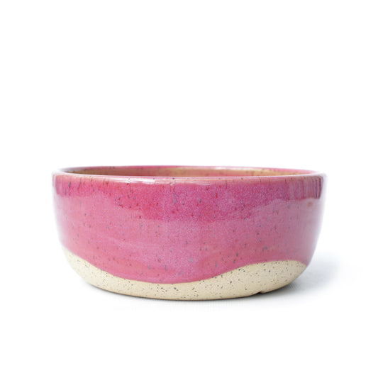 Magenta Speckled Stoneware Planter Pot 6"