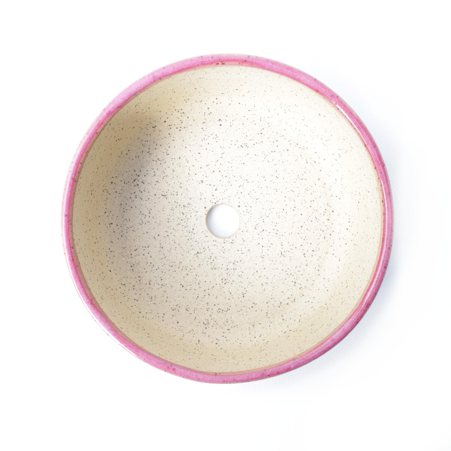 Magenta Speckled Stoneware Planter Pot 6"