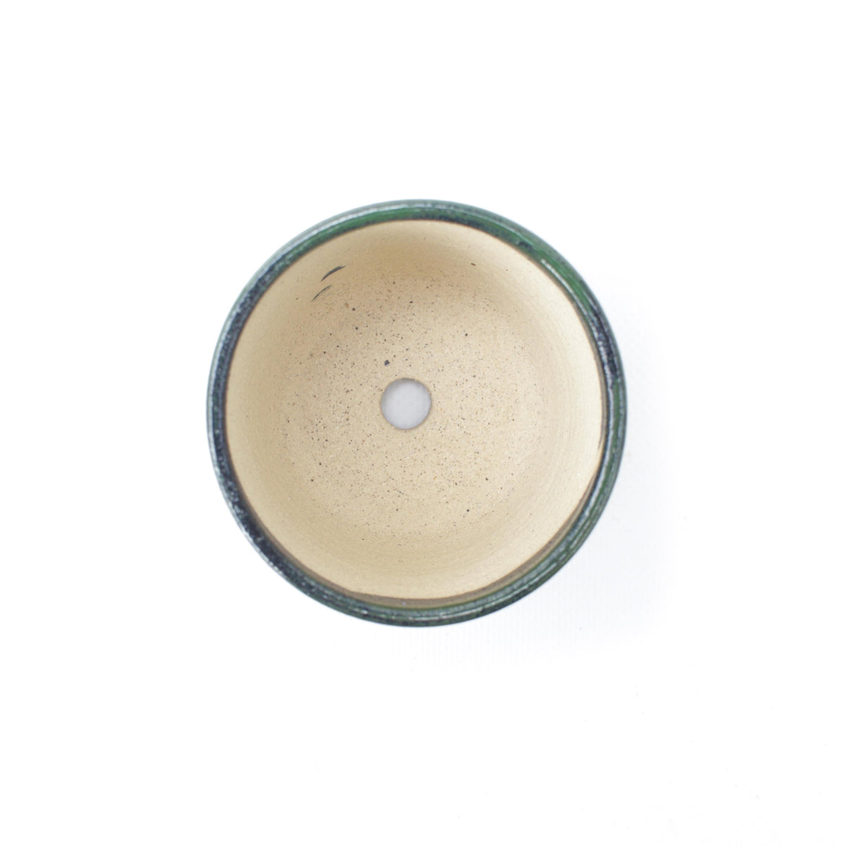 3" Green Stoneware Planter Pot
