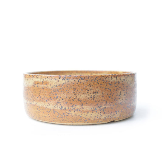 4.75" Golden Brown Speckled Stoneware Bonsai Pot