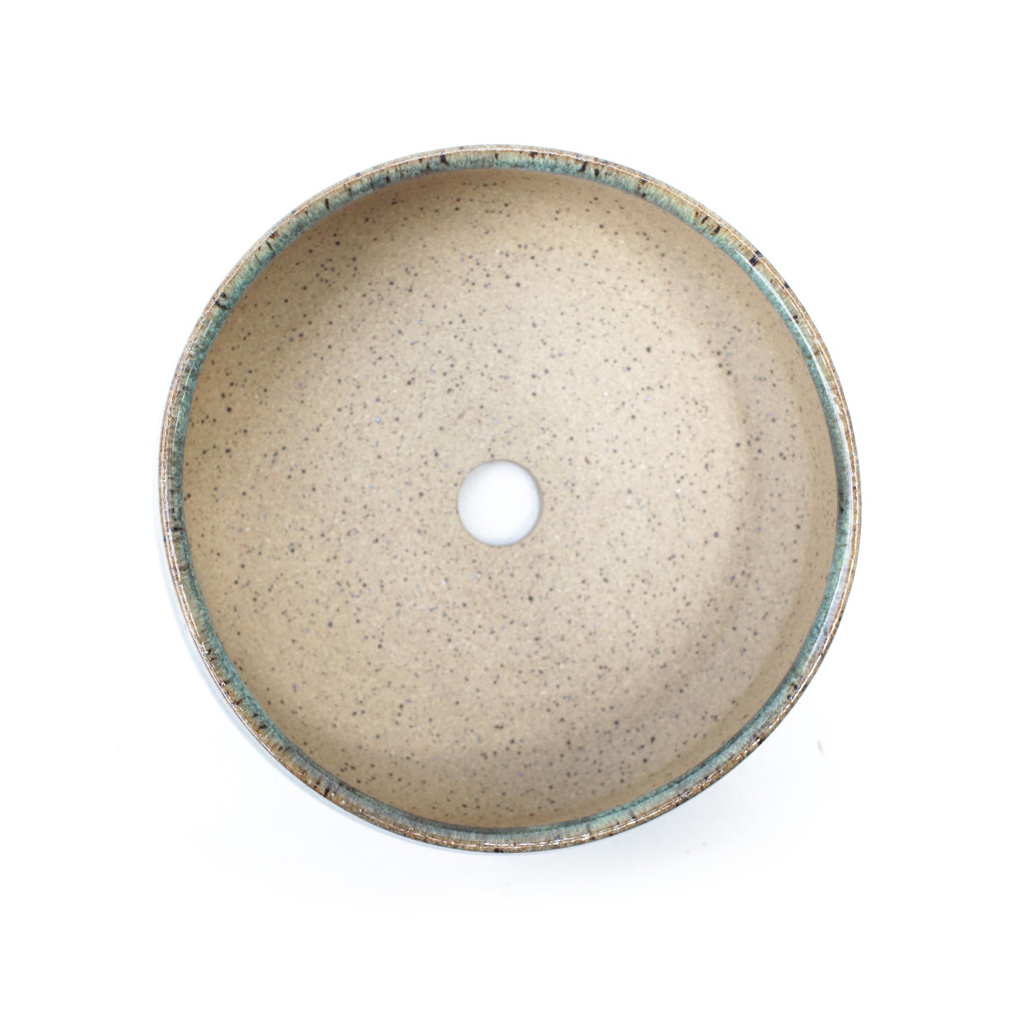 5.5" Dark Olive Green Speckled Stoneware Planter Pot