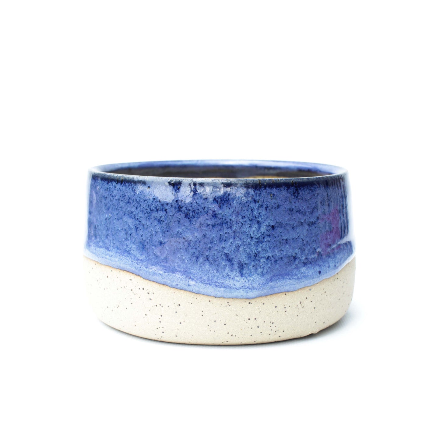 5.5" Cobalt Blue Speckled Stoneware Planter Pot