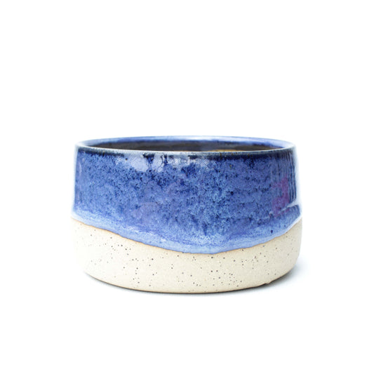 5.5" Cobalt Blue Speckled Stoneware Planter Pot