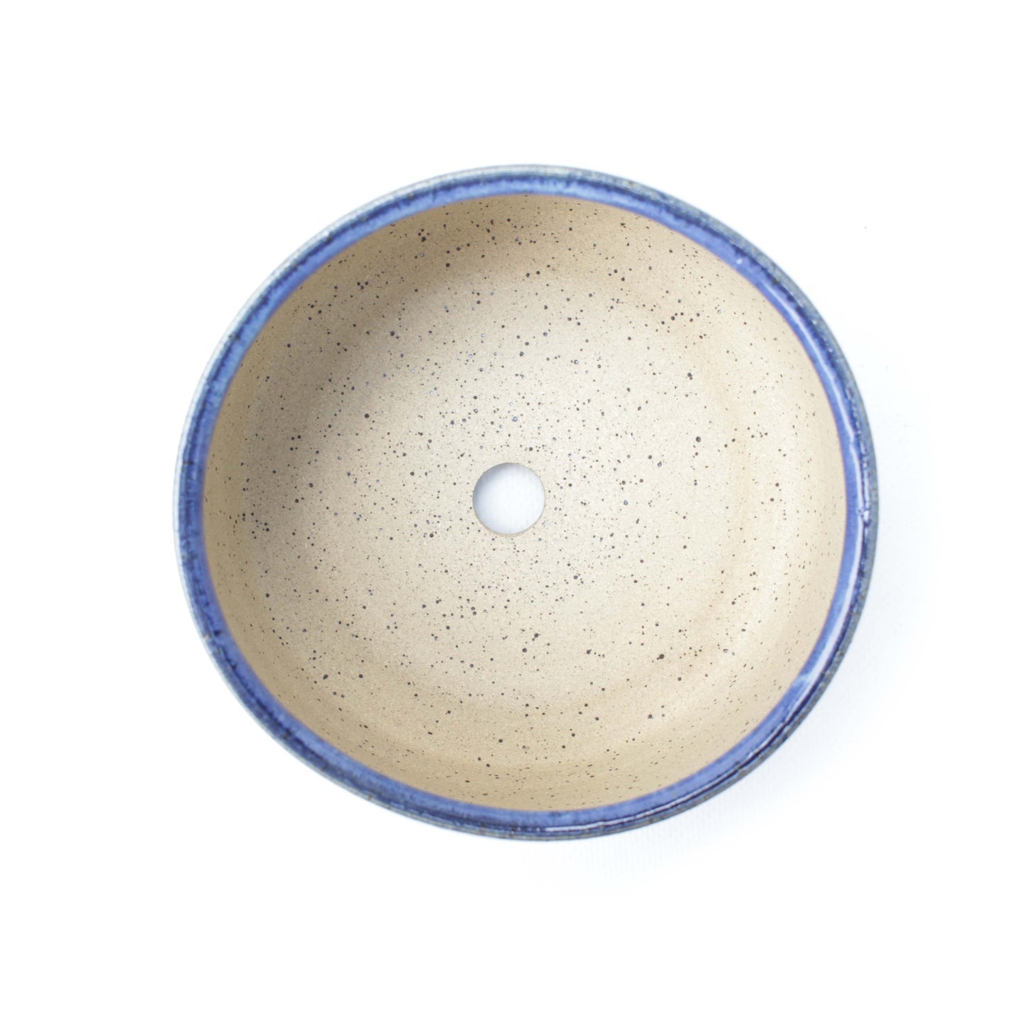 5.5" Cobalt Blue Speckled Stoneware Planter Pot