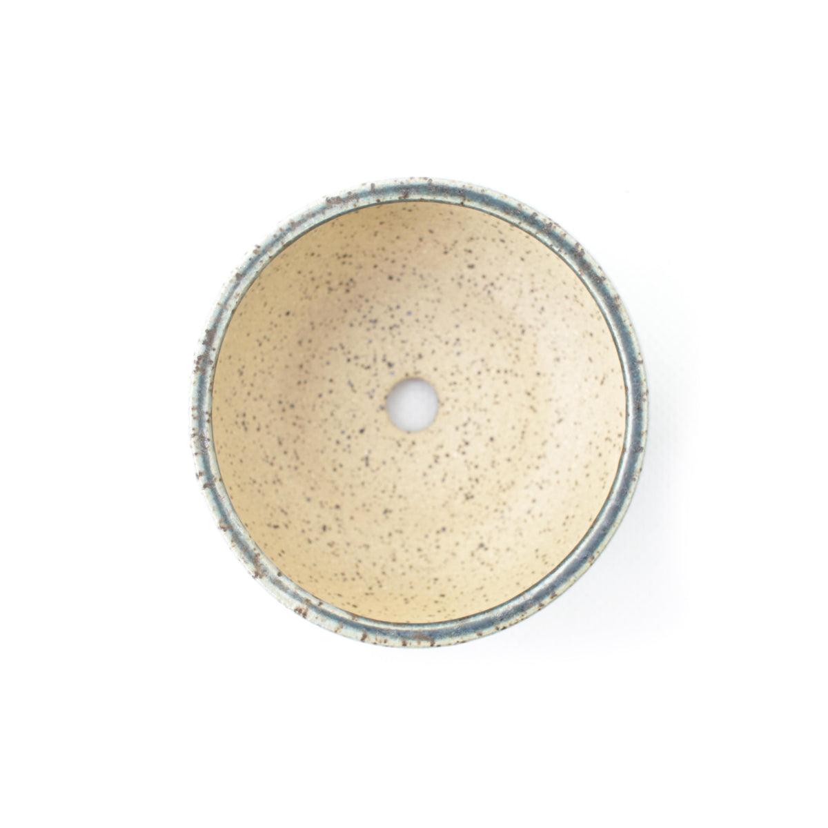 3" Blue Crystal Speckled Stoneware Planter Pot