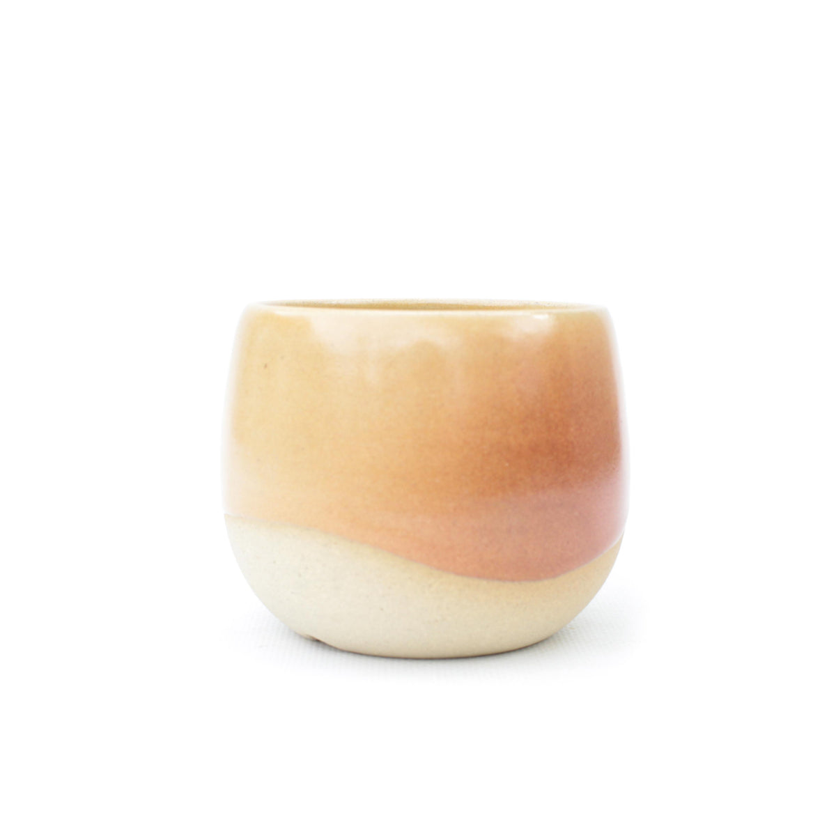 3.5" Burnt Orange Stoneware Planter Pot