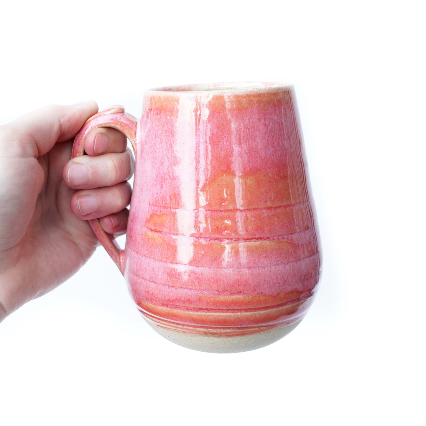 Coral Pink Stoneware Mug