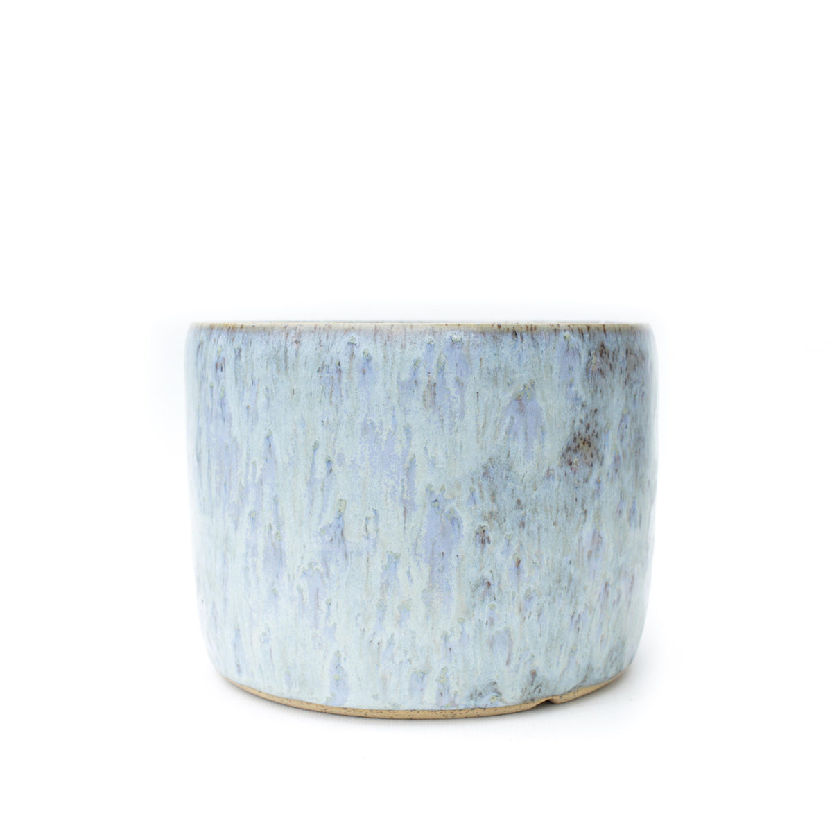 7" Periwinkle Speckled Stoneware Planter Pot