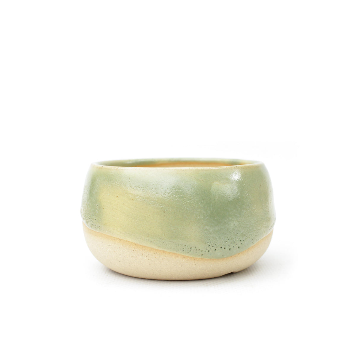 3.25" Seafoam Green Stoneware Planter Pot