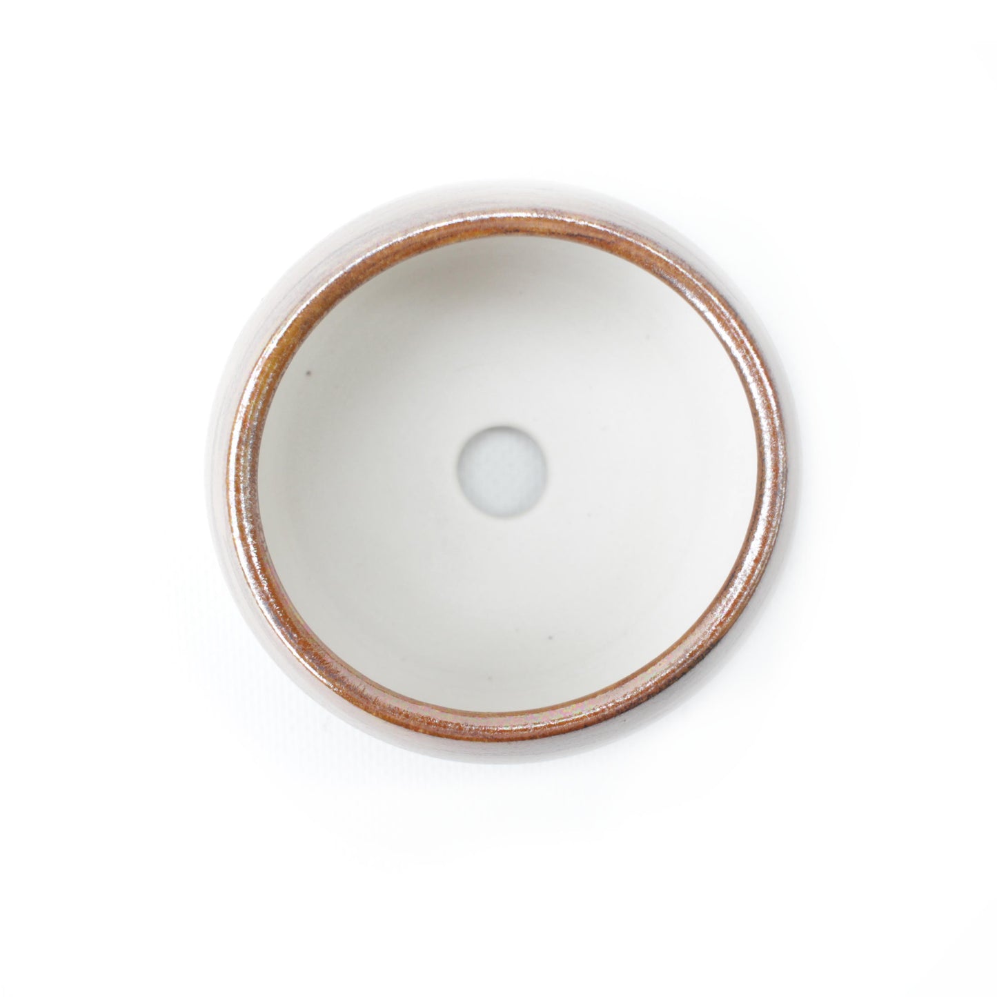 3.5" Brown Iridescent Porcelain Planter Pot