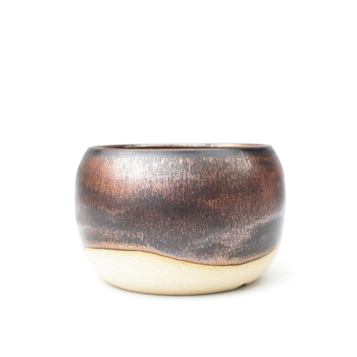 4" Red Bronze Stoneware Planter Pot