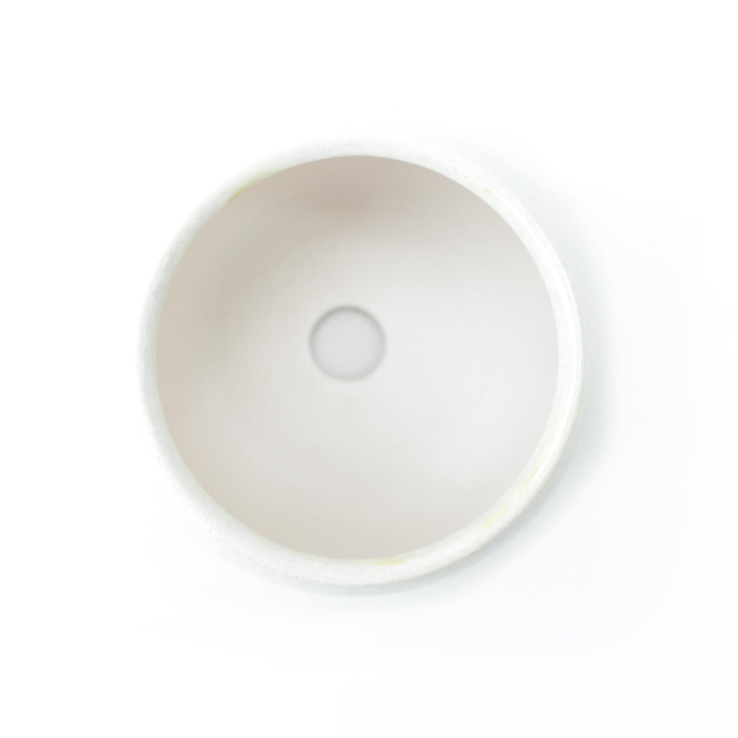 3" Iridescent White Porcelain Planter Pot