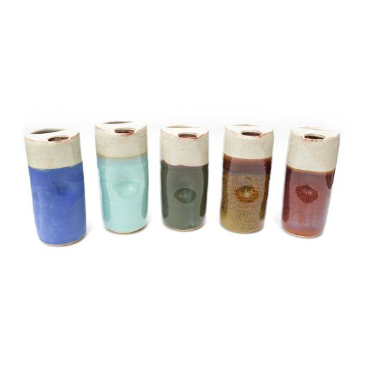 Ceramic Travel Tumbler Skinny Stoneware To go Mugs