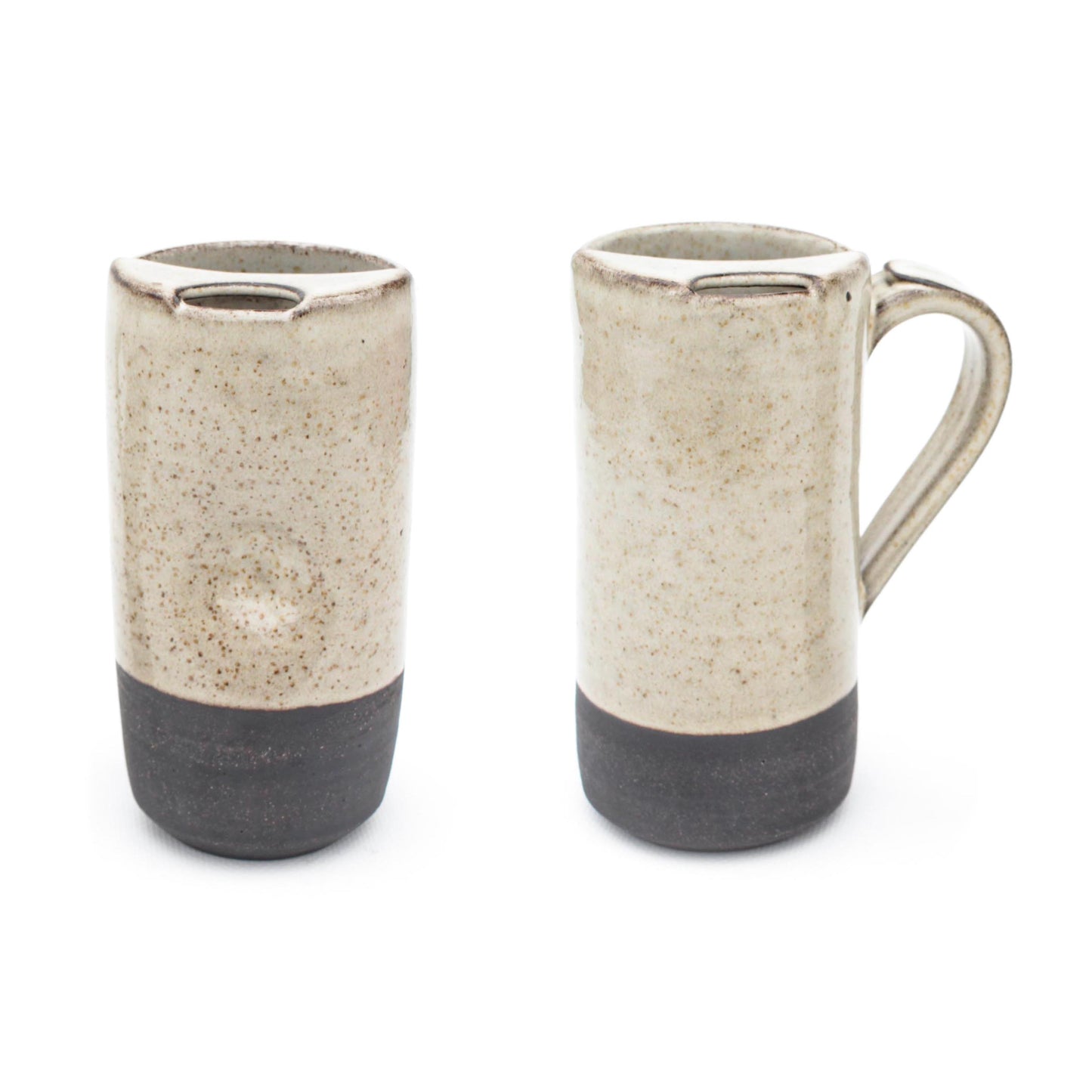 Oatmeal Black Stoneware Travel Mug