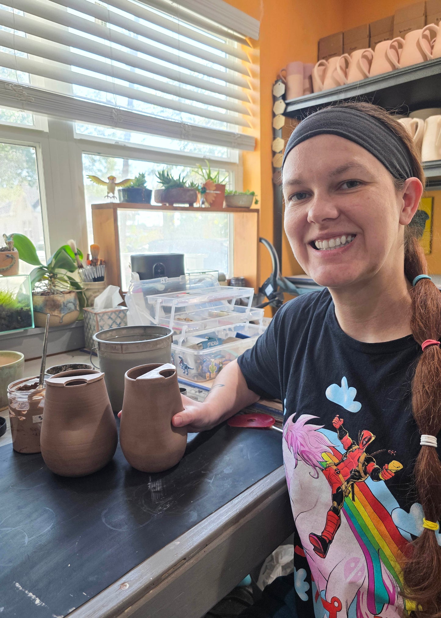 Arctic Mint Black Stoneware Cozy Sip-Top Thumb Tumbler